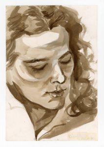 Zeichnung in Bister Tusche, Atelier M.H.Rousselot, Ortenaukreis, Kinzigtal